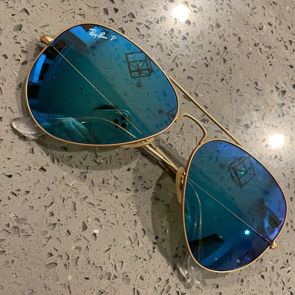 Authentic Polarized Ray Ban Aviator Flash Lenses - Picture 2 of 4